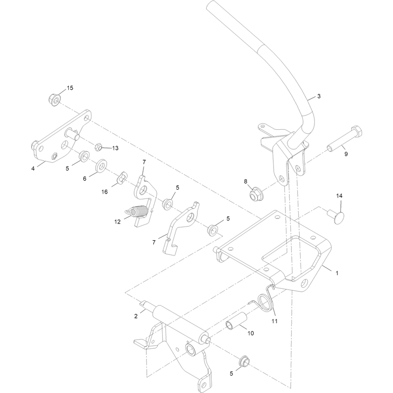 LH Control Handle Assembly No. 144-1421