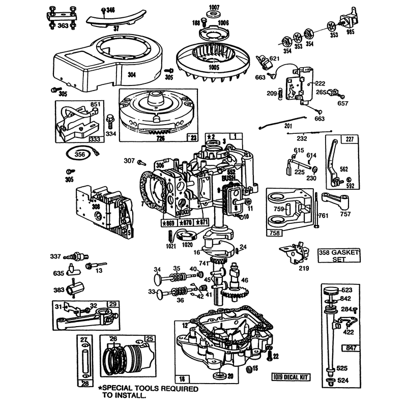 Briggs and Stratton Model No 281706-0180-01 Continued