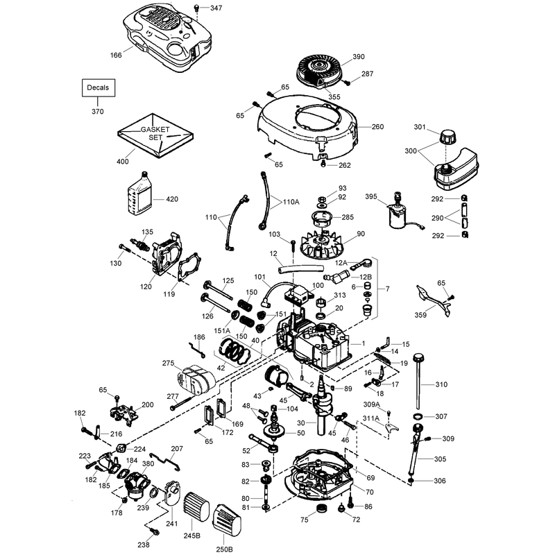 Engine Assembly No 1 Tecumseh LV195EA-362086D