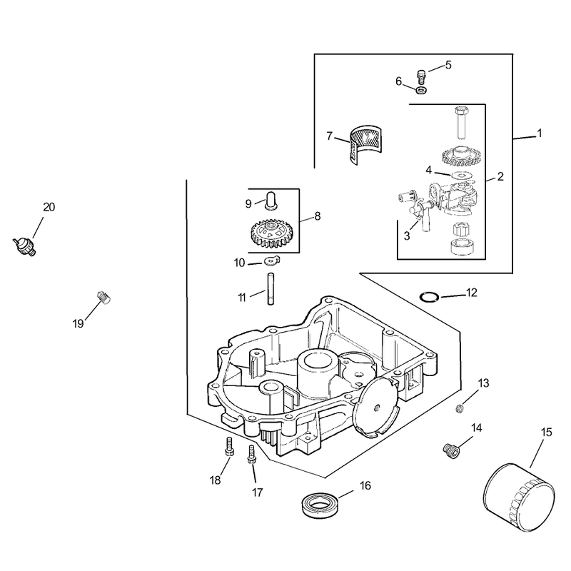 Oil PanLubrication Assembly Kohler CV20S PRO 65593