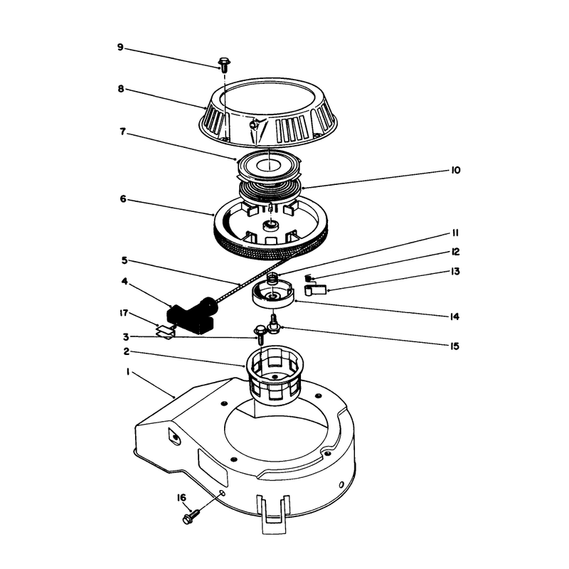 Recoil Assembly Engine Model No 47pj8 Engine Model No 47ph7