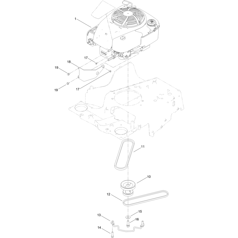 Engine and Belt Assembly