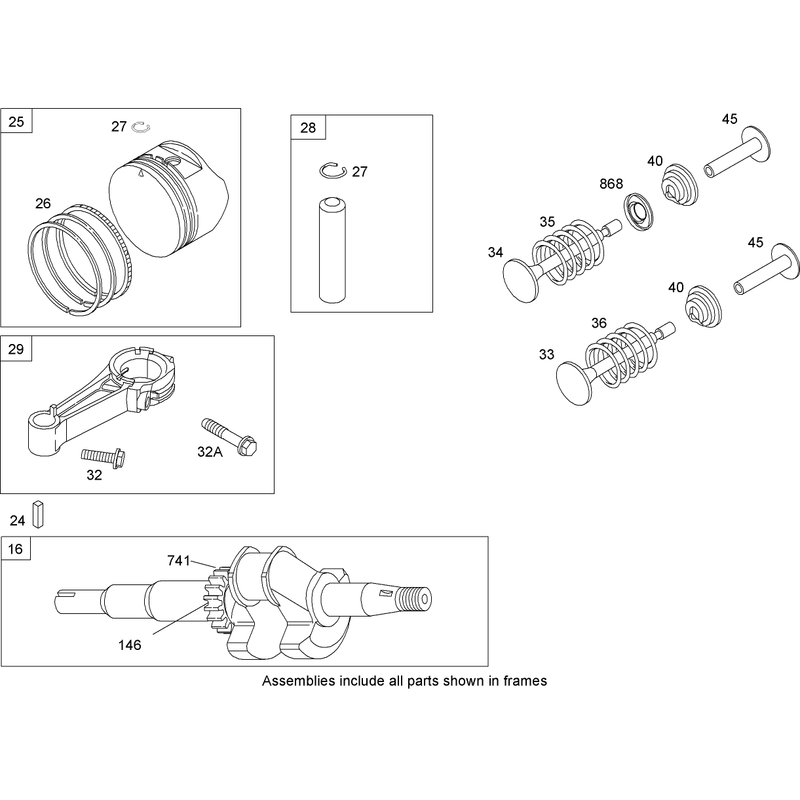 Crankshaft Assembly Briggs and Stratton 12H802-2037-B1
