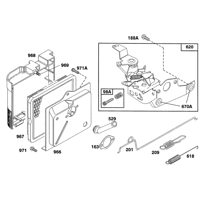 Engine Briggs and Stratton Model 124707-3185-01