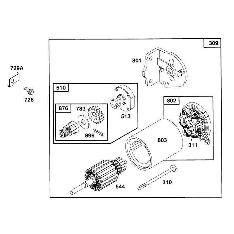 Engine Briggs and Stratton Model 283707-0156-01