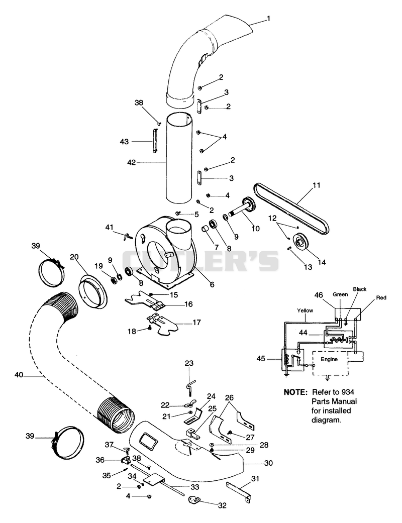 Bagger Vac Chute