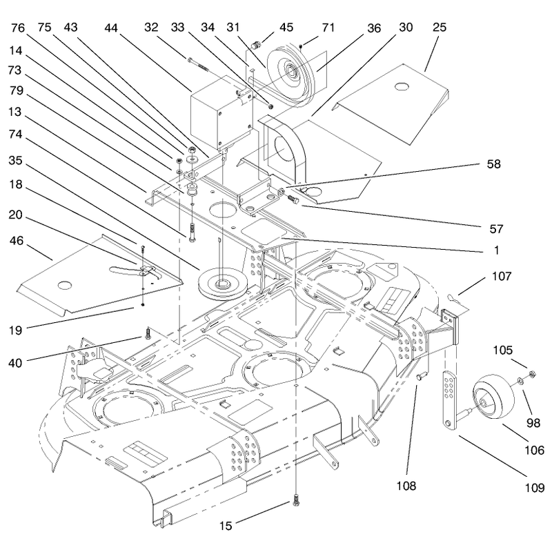 Covers Gearbox and Gage Wheel Assembly