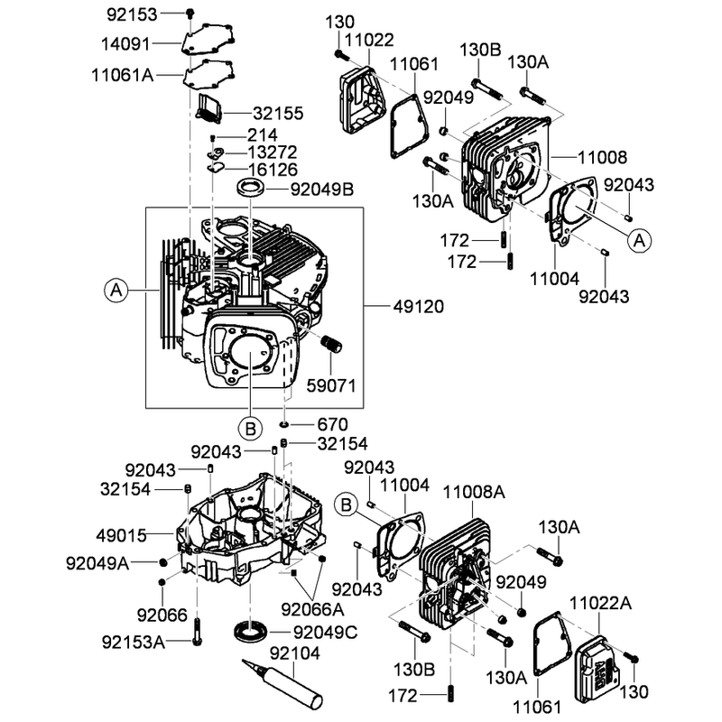 Cylinder and Crankcase Assembly