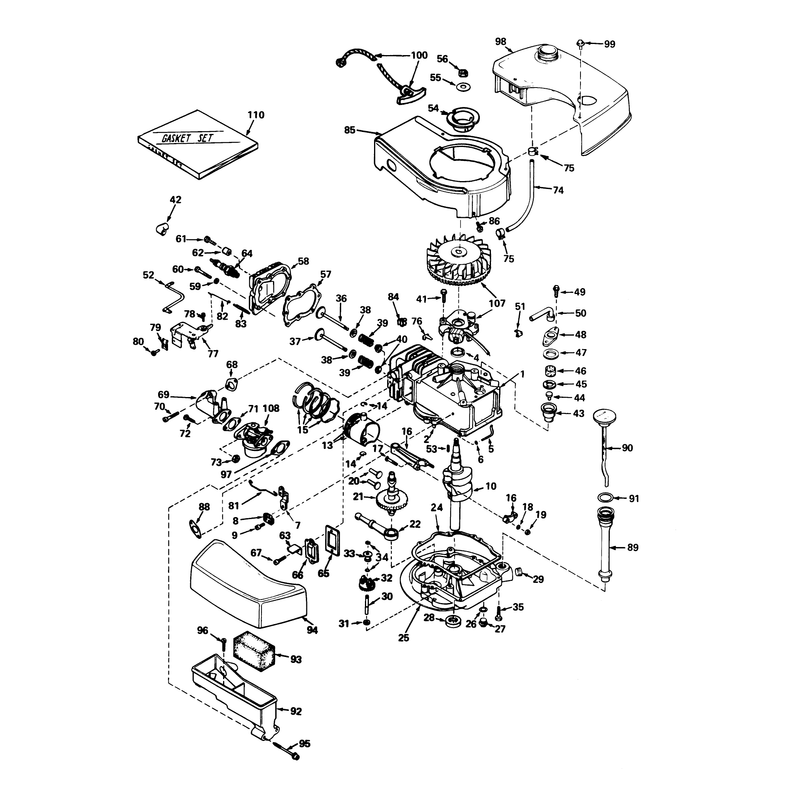 Engine Tecumseh Model No Tnt 100-10046