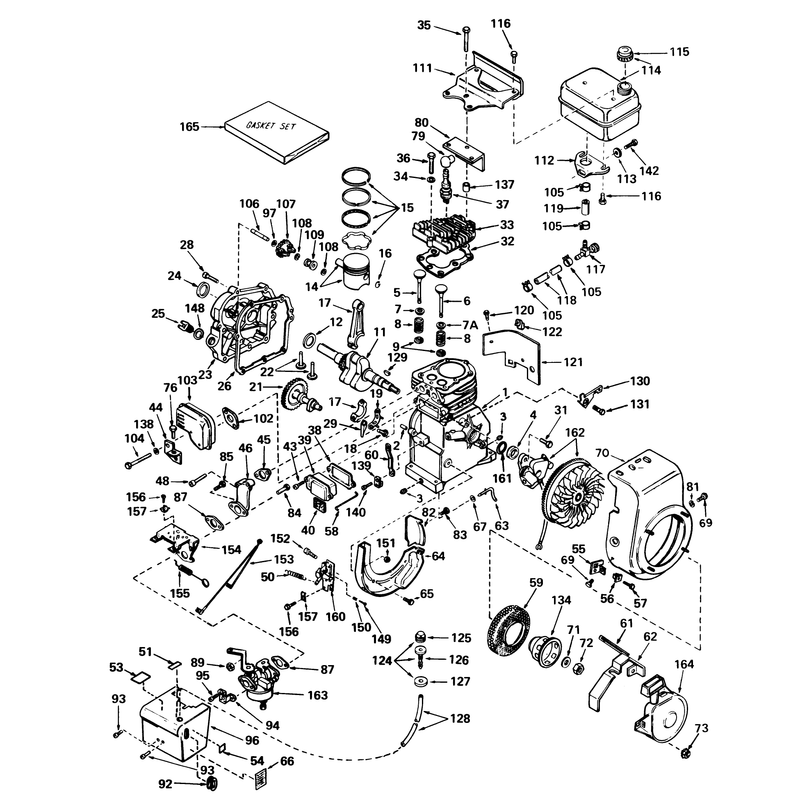 Engine, Tecumseh Model No. Hs50-67074b (5 H.p. Snowthrower Model No. 31625)