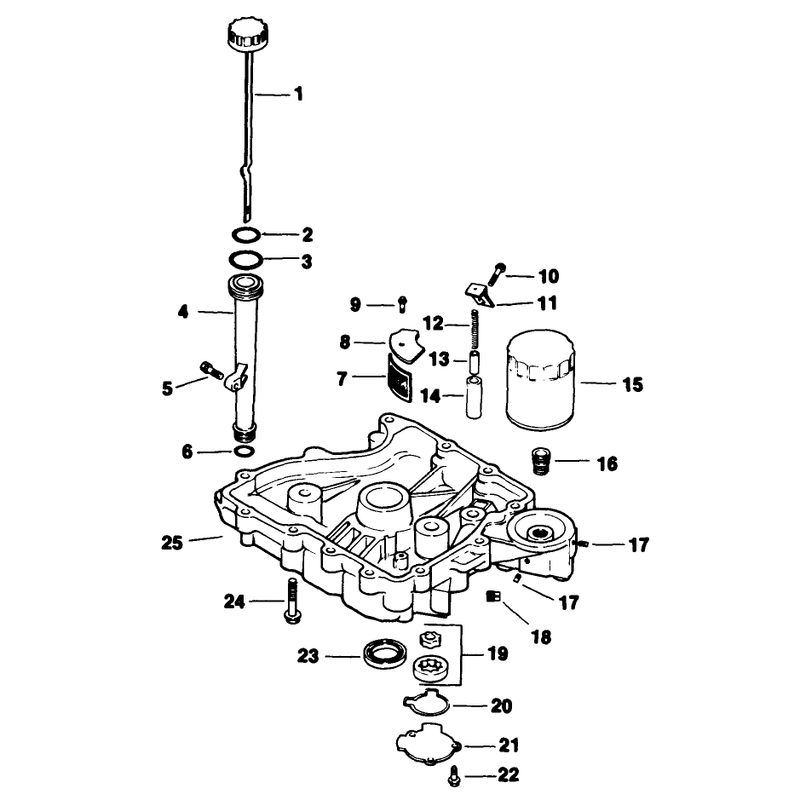 Oil Panlubrication Engine Kohler Model Cv125t Spec No 1254