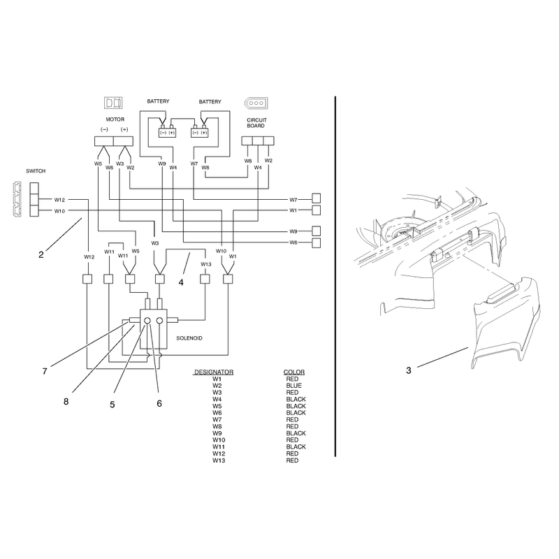 Electrical Wiring Diagram and Side Discharge Chute