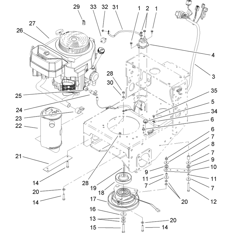 Engine Clutch and Brake Assembly