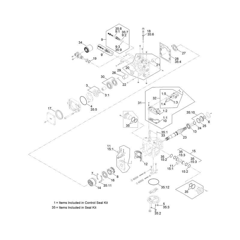 Hydraulic Pump Assembly No AU116307