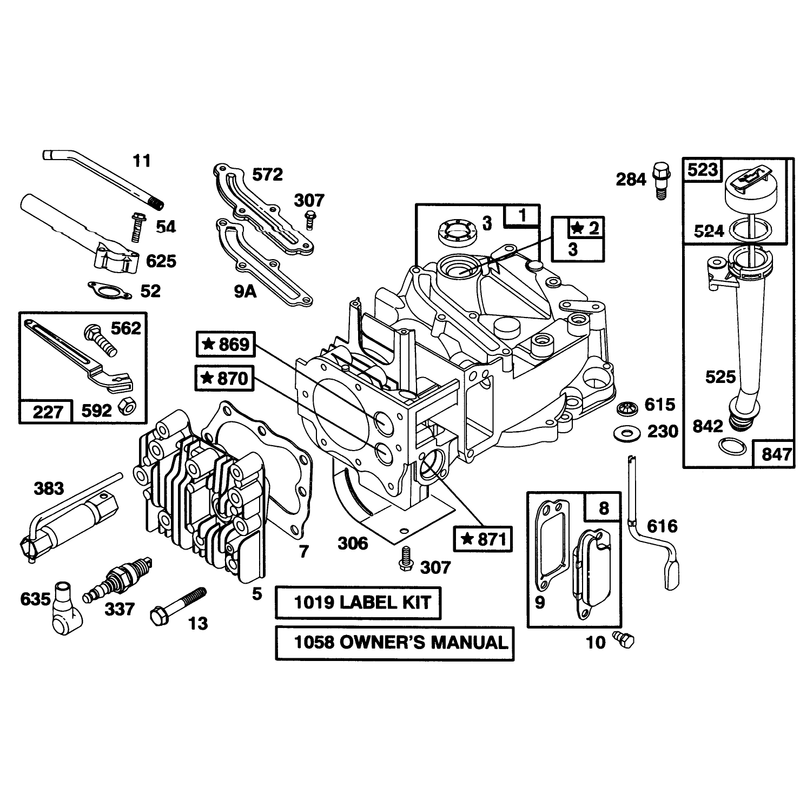 Engine Briggs and Stratton Model 127702-0645-01