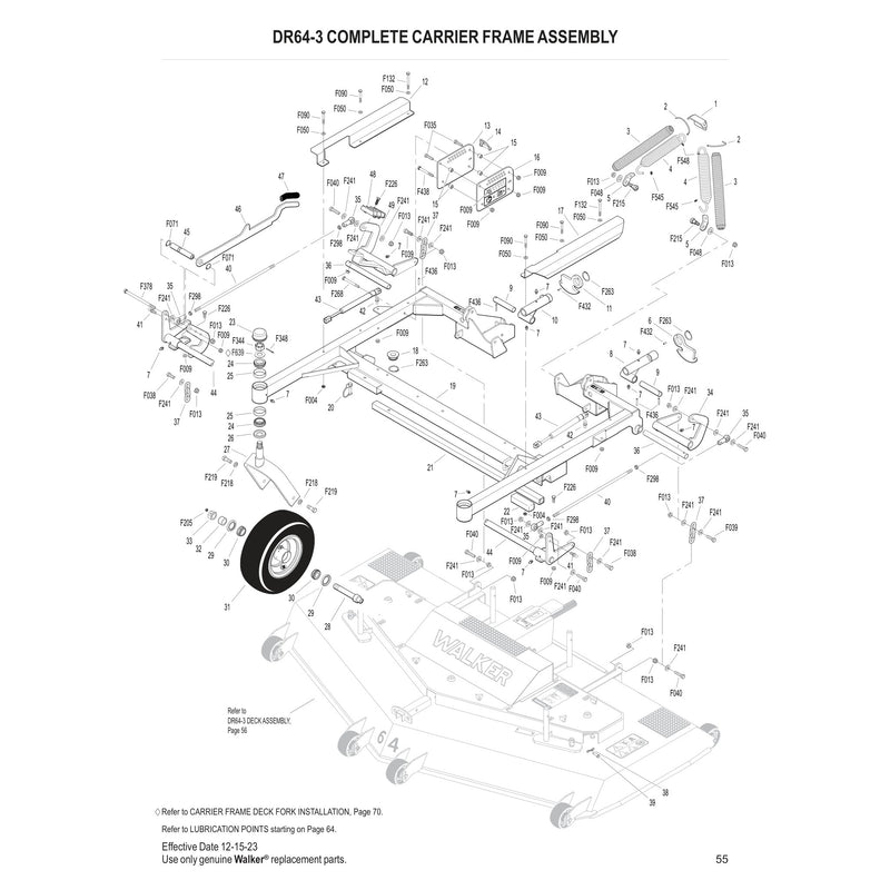 DR64-3 COMPLETE CARRIER FRAME ASSEMBLY