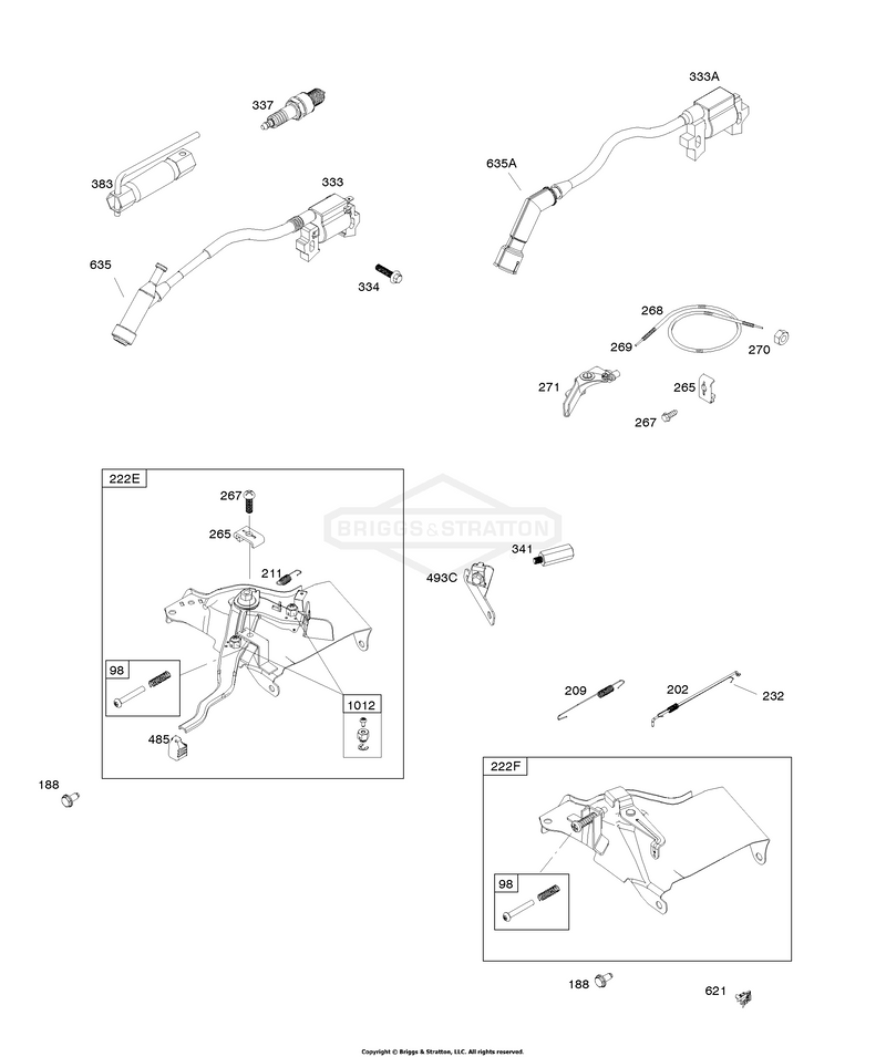 Armature, Controls, Governor Spring, Spark Plug