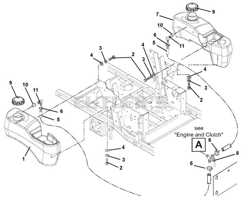 Fuel Tanks And Hoses - Non EFI