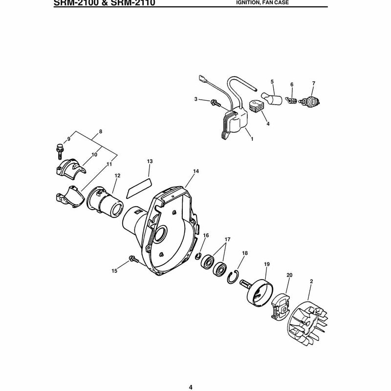 & Srm-2110 Ignition, Fan Case
