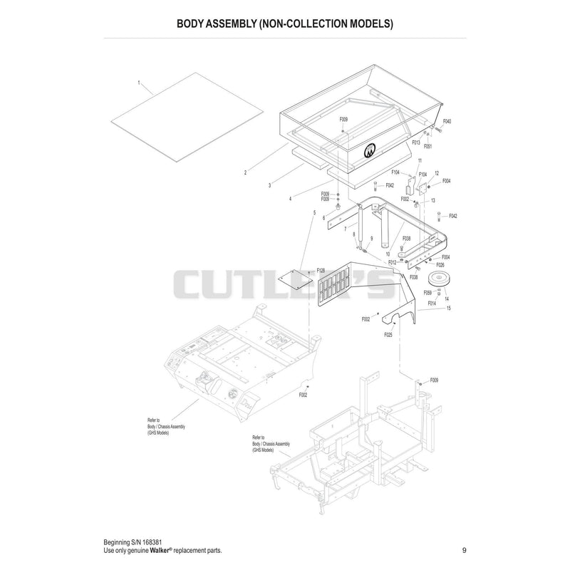 Body Assembly Non Collection Models
