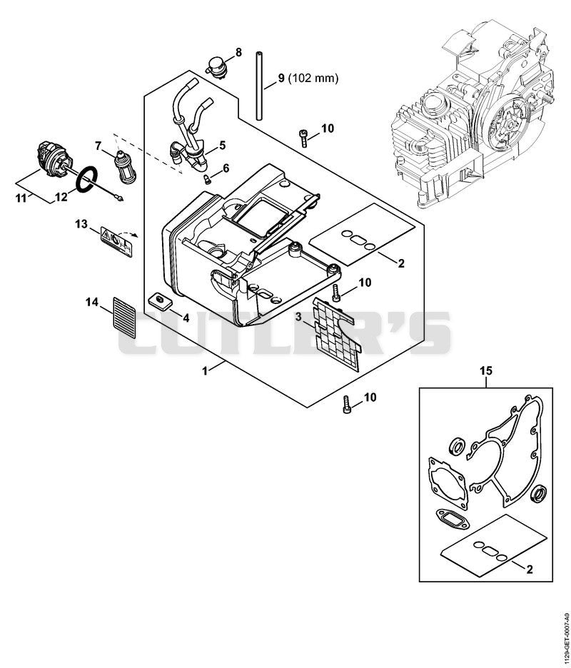Tank housing MS 200