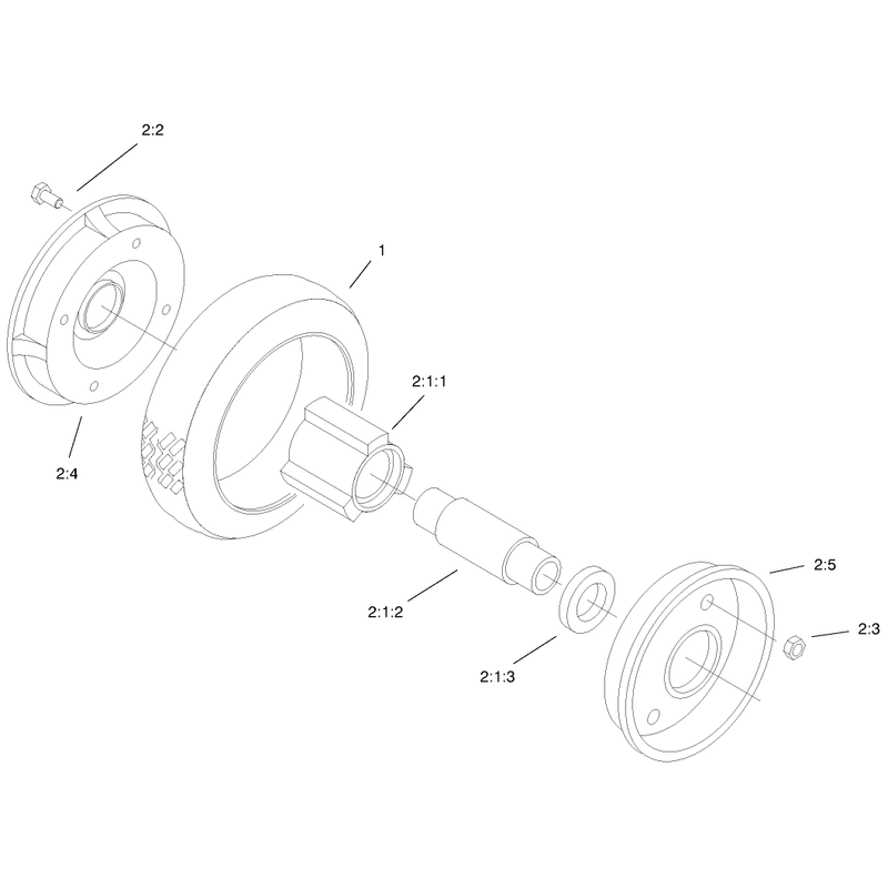 Rear Wheel and Tire Assembly