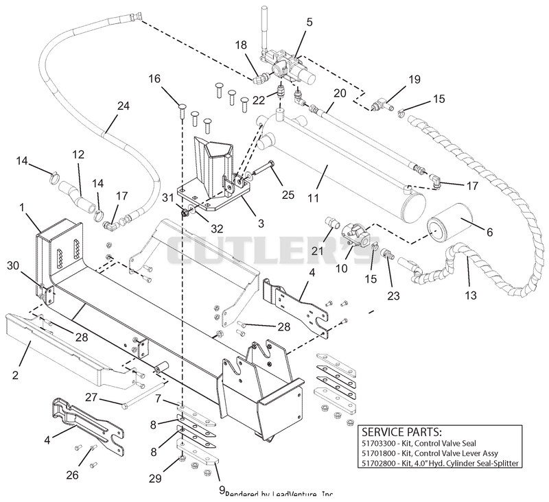 Beam And Hydraulic Cylinder