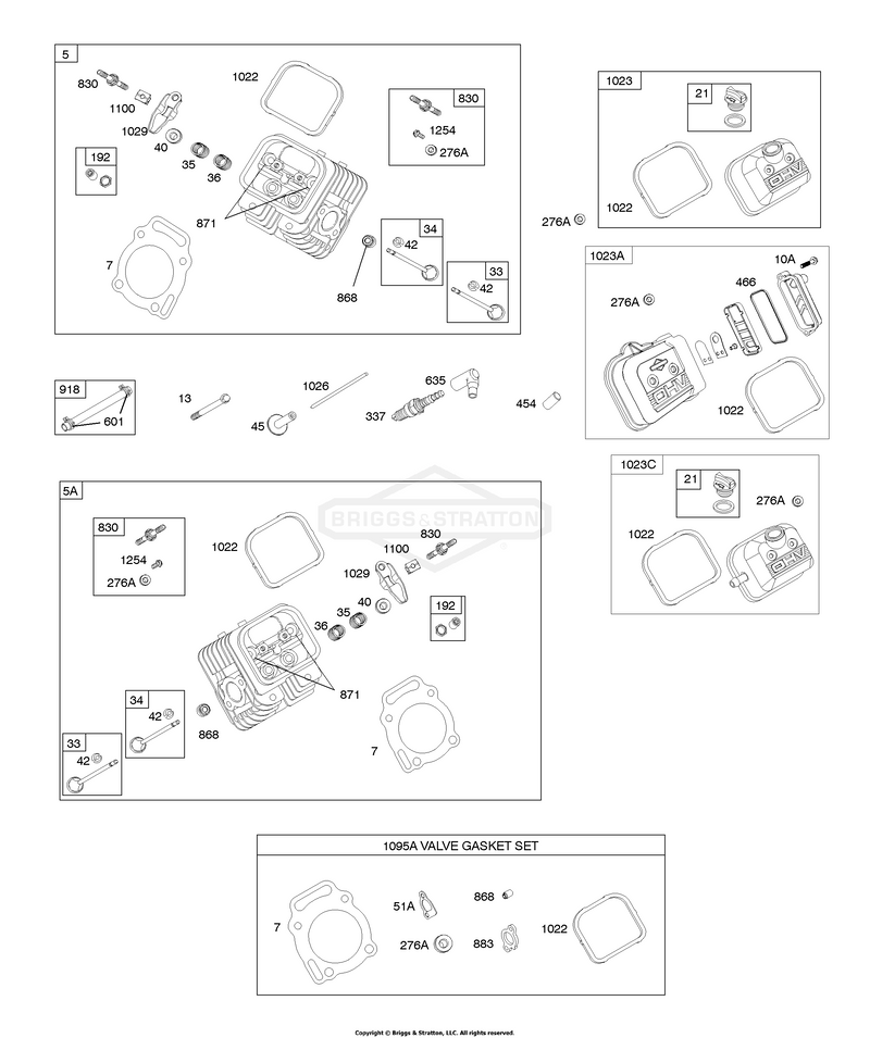 Cylinder Heads, Gasket Set - Valve, Valves