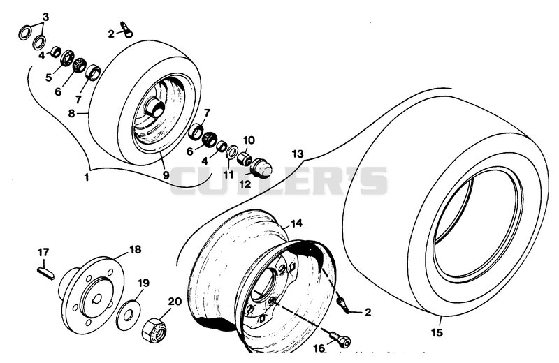 FRONT AND REAR WHEELS