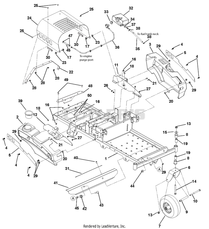 Frame, Hood, Fenders, Casters And Tires (2)