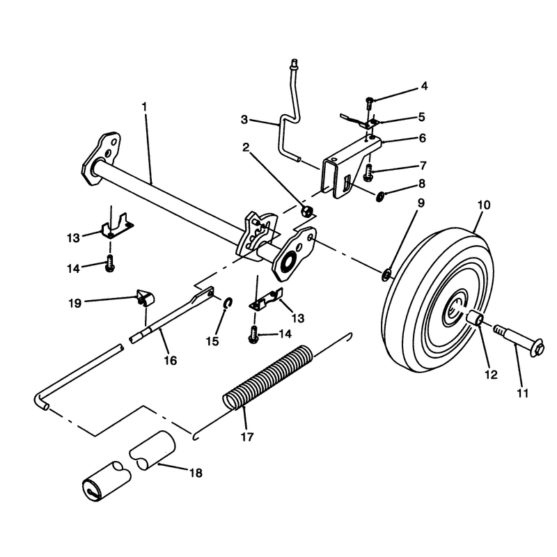 Hp Rear Axle Assembly Model No 20904bc Only
