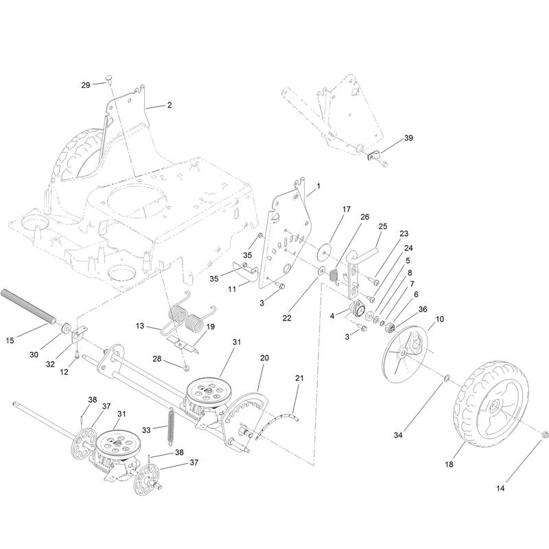Traction and Height of Cut Assembly