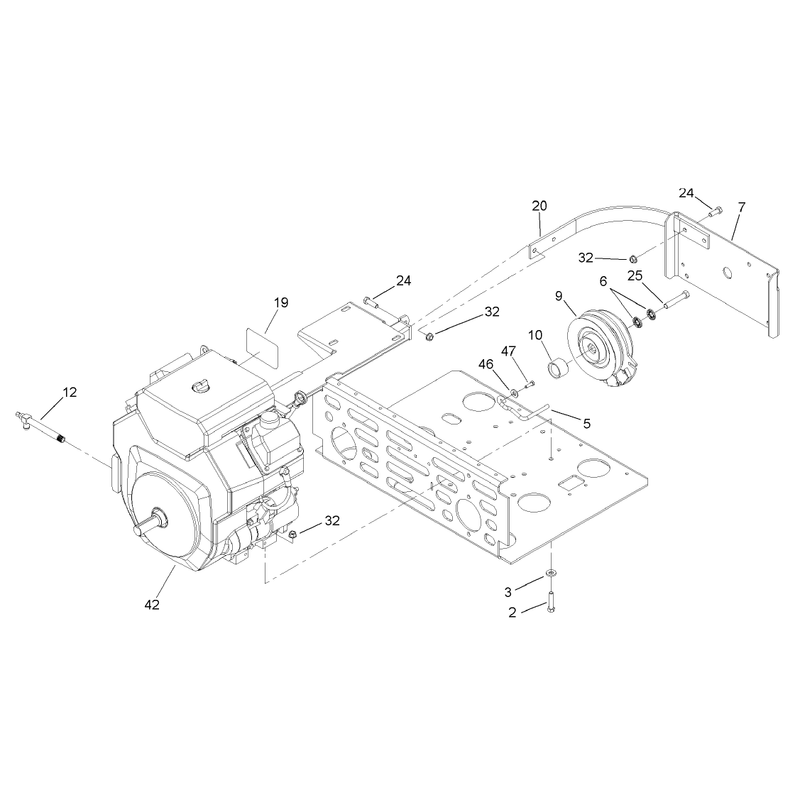 Engine and Clutch Assembly