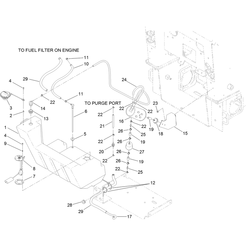 Fuel Tank and Carbon Canister Assembly