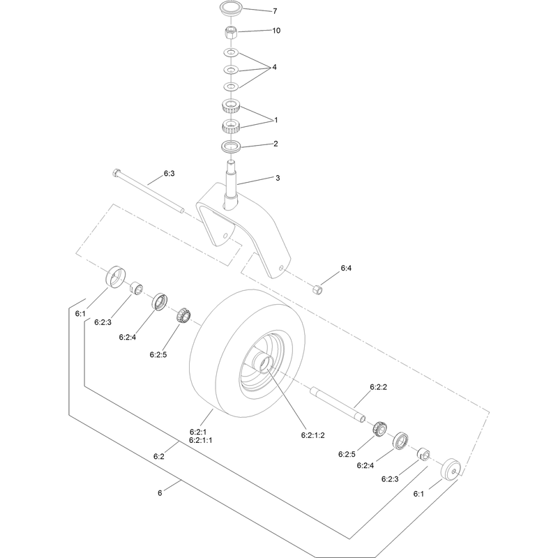 Caster Wheel and Fork Assembly