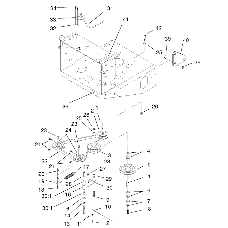 Transmission and Drive Pulley Assembly