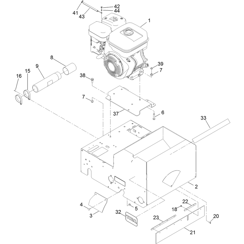 Engine and Frame Assembly