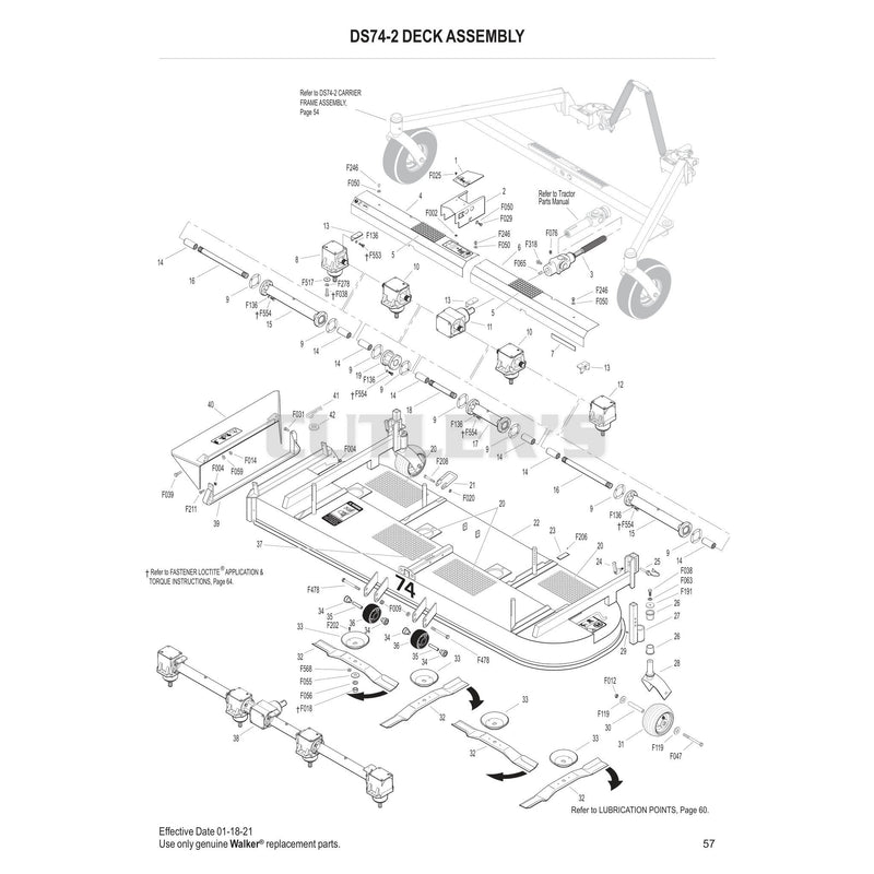 DS74-2 DECK ASSEMBLY