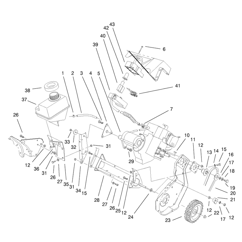 Engine & Gas Tank Assembly