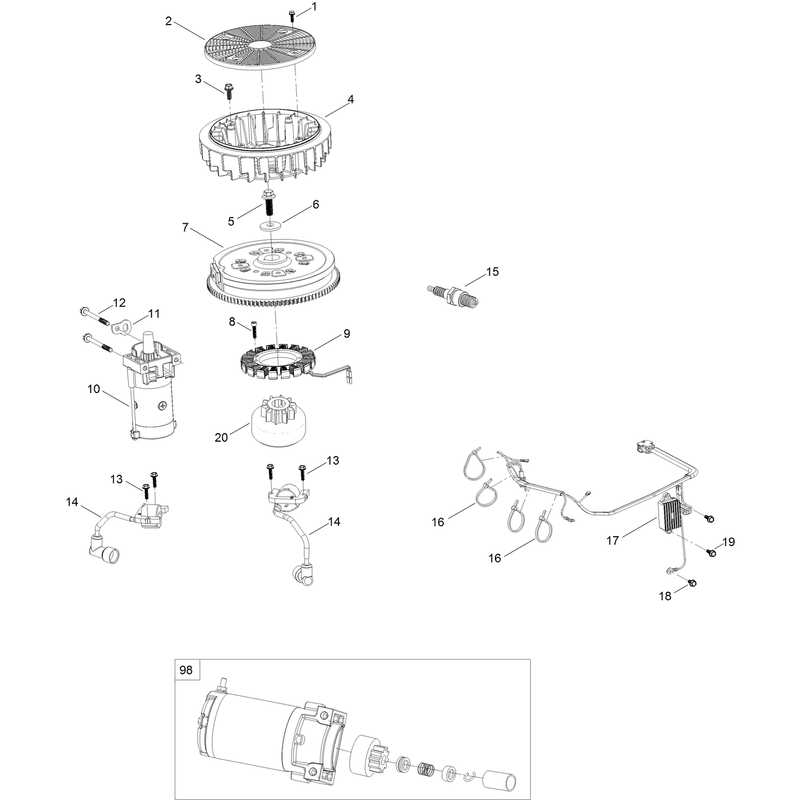 Ignition and Electrical  Engine Assembly No. 127-9041