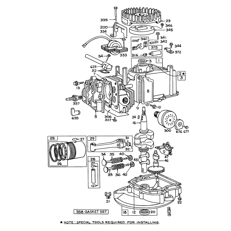Engine Briggs and Stratton Model No 92902-122201