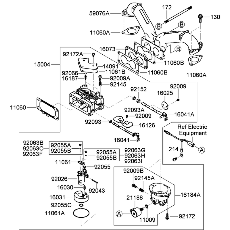 Carburetor Assembly Kawasaki FH680V-GS13