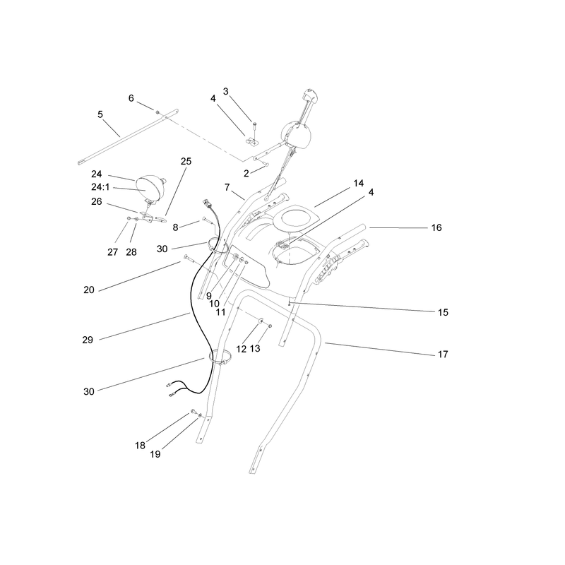 Handle, Headlamp and Control Assembly