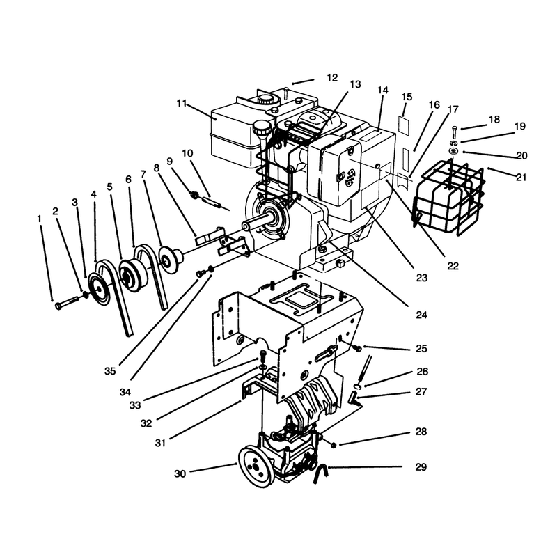 Engine, Transmission Drive Asm