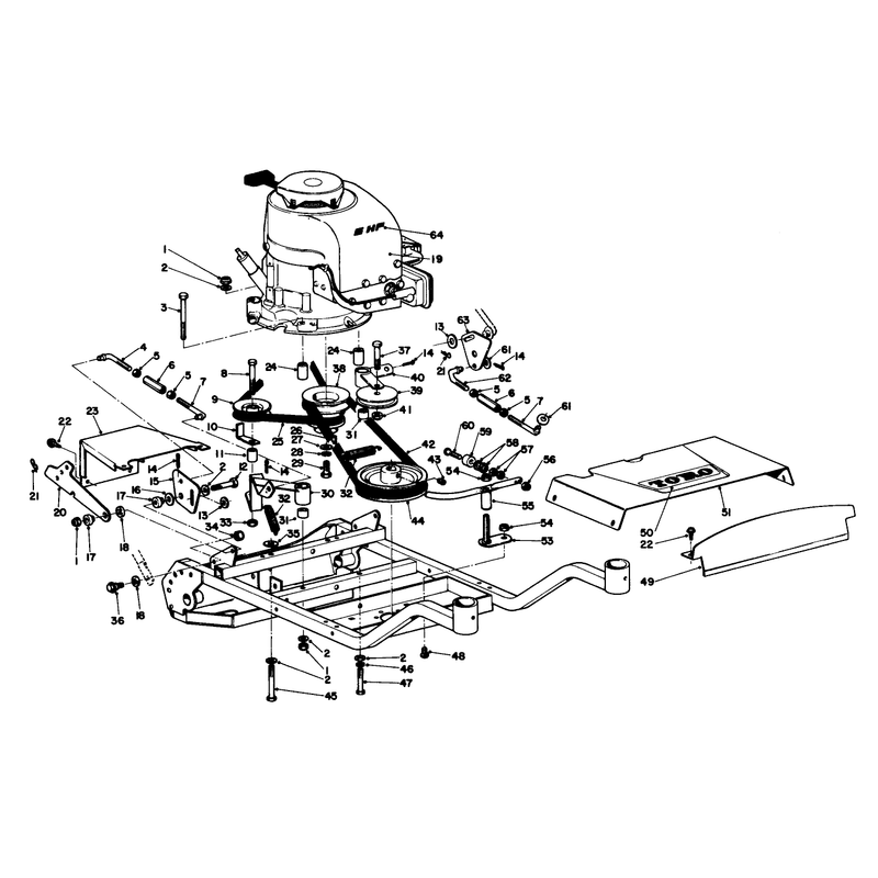 Engine and Frame Assembly
