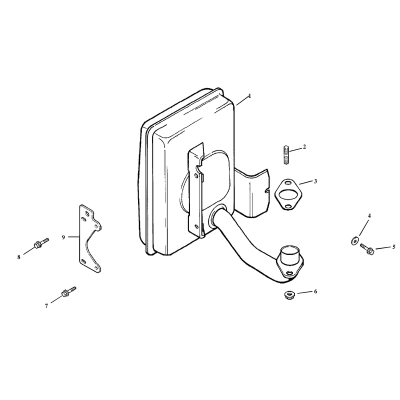 Exhaust Assembly Kohler Model Cv15t-41604