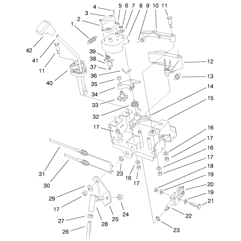 Power Shift Control Assembly