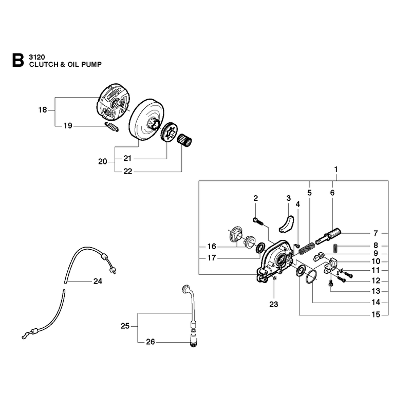 CLUTCH AND OIL PUMP