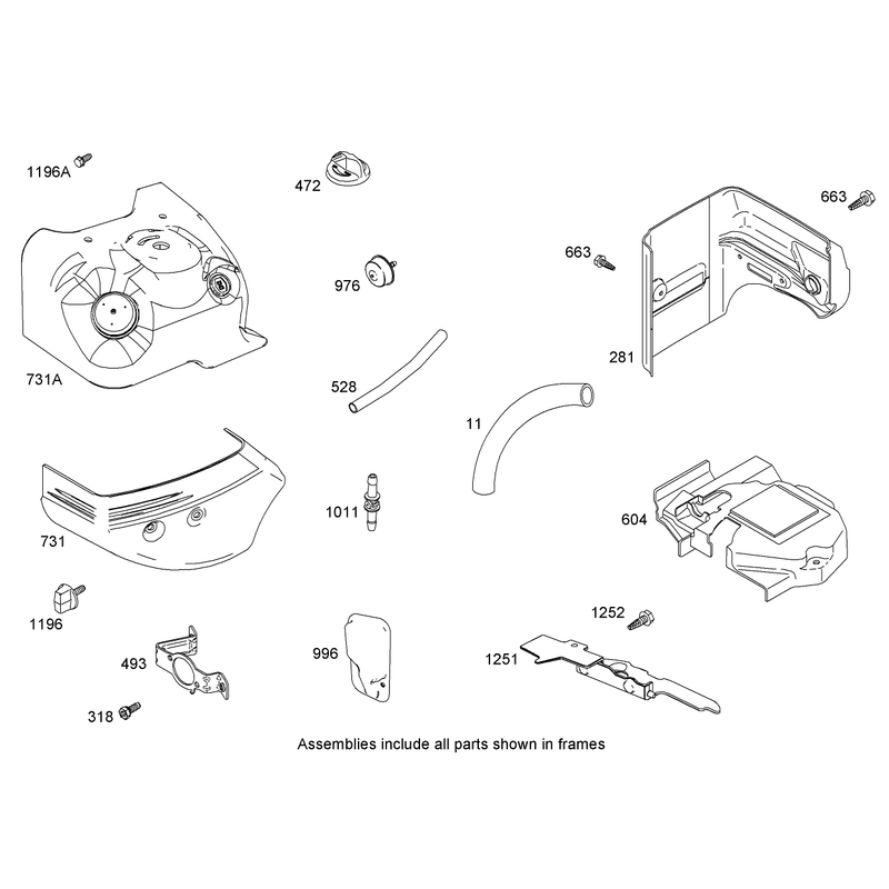Shroud Assembly  Briggs and Stratton 15D104-0112-E1