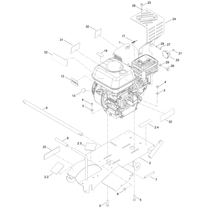 Engine and Frame Assembly